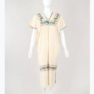 COPY - Vintage Floral Cross Stitch Caftan Poncho …